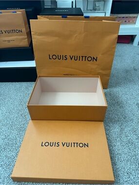 Louis Vuitton Orange Logo Gift Box & Bag Set